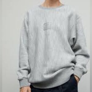 NIGEL CABOURN x CLOSED collab oversized grey crewneck sweatshirt CA